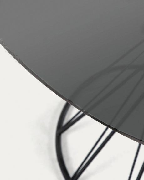 Niut Glas-Tisch Schwarz Ø 120 cm - ZEN ZONE Furniture