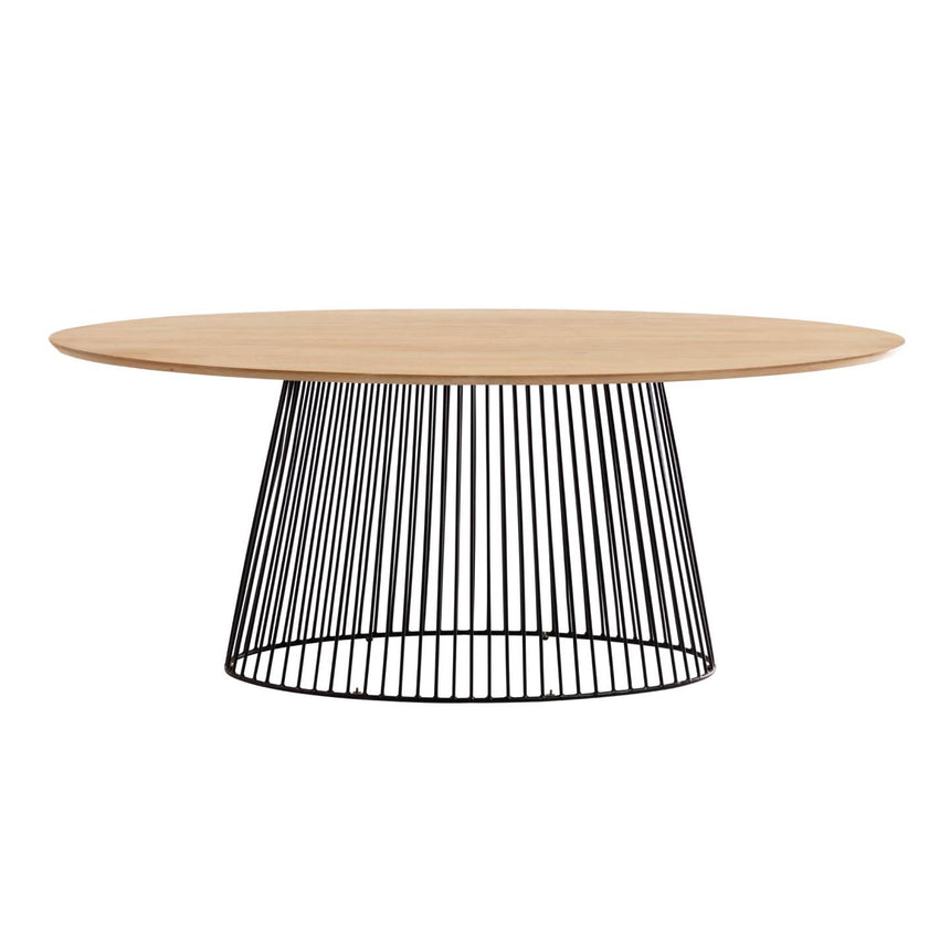 Leska Tisch 200 x 110 cm aus massivem Mangoholz und schwarzen Stahlbeinen - ZEN ZONE Furniture
