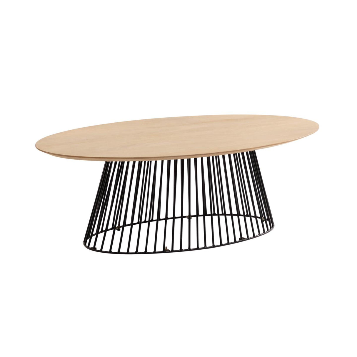 Leska Couchtisch 120 x 65 cm massives Mangoholz und Beine aus Stahl mit schwarzem Finish - ZEN ZONE