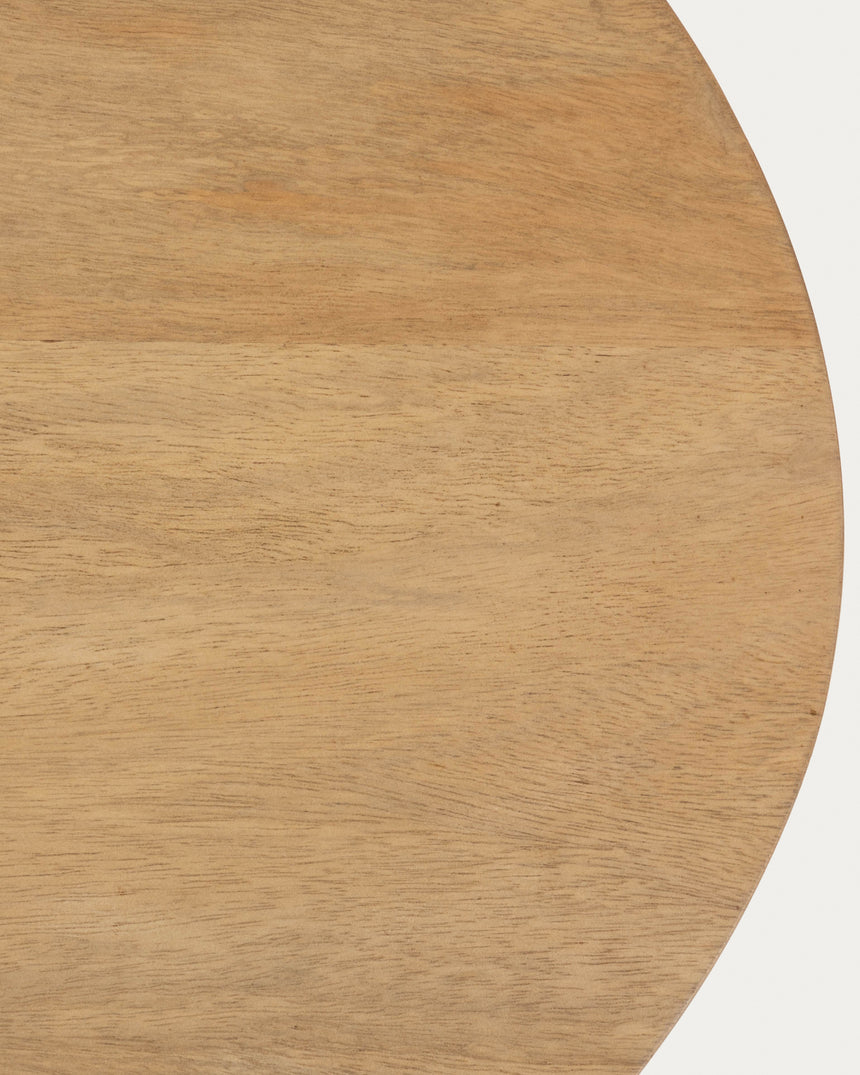 Leska Couchtisch 120 x 65 cm massives Mangoholz und Beine aus Stahl mit schwarzem Finish - ZEN ZONE Furniture