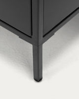Shantay TV-Schrank 1 Türe und 1 Schublade aus Metall mit schwarzem Finish 150 x 50 cm - ZEN ZONE Furniture