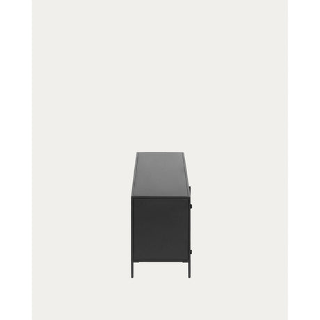 Shantay TV-Schrank 1 Türe und 1 Schublade aus Metall mit schwarzem Finish 150 x 50 cm - ZEN ZONE