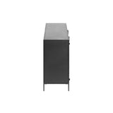 Shantay Sideboard 3 Türen aus Stahl mit Finish in Schwarz 160 x 72 cm - ZEN ZONE