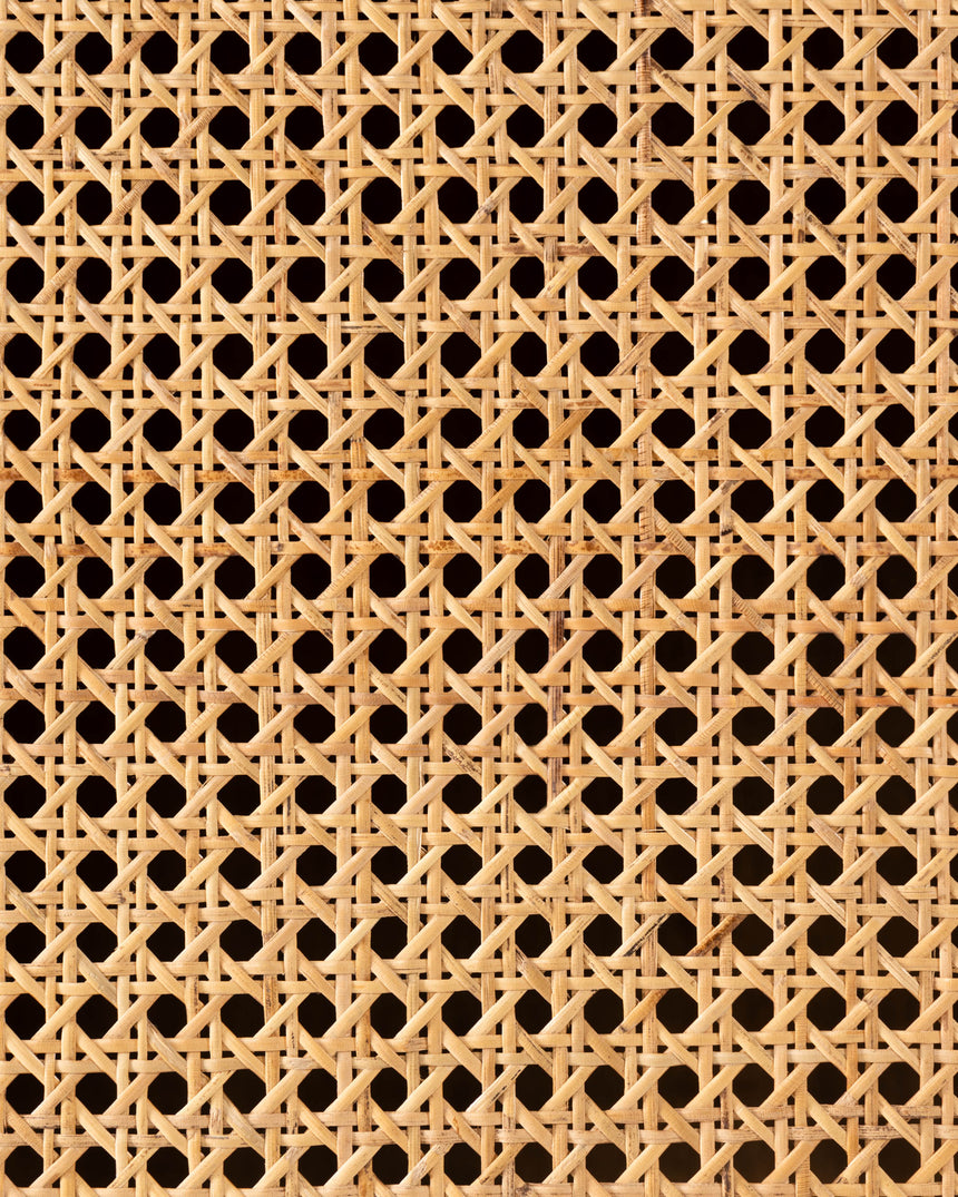 Nalu Schrank aus massivem Mindiholz und Rattan 90 x 175 cm - ZEN ZONE Furniture