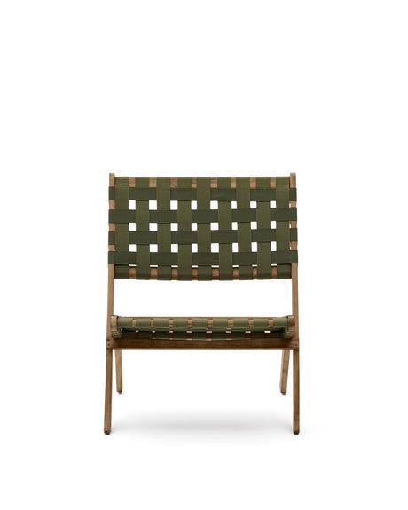Chabeli Klappsessel massives Akazienholz und grünes Seil FSC 100 % - ZEN ZONE Furniture