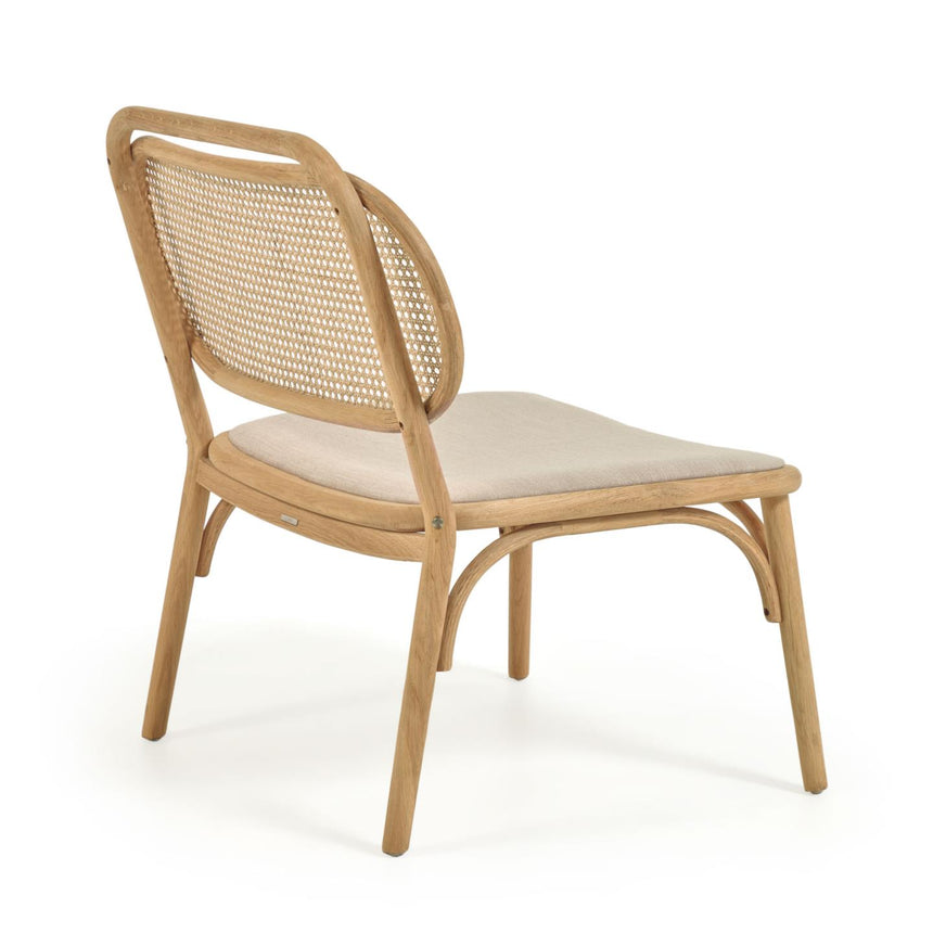 Doriane Sessel aus massiver Eiche mit Naturfinish und gepolstertem Sitz - ZEN ZONE Furniture