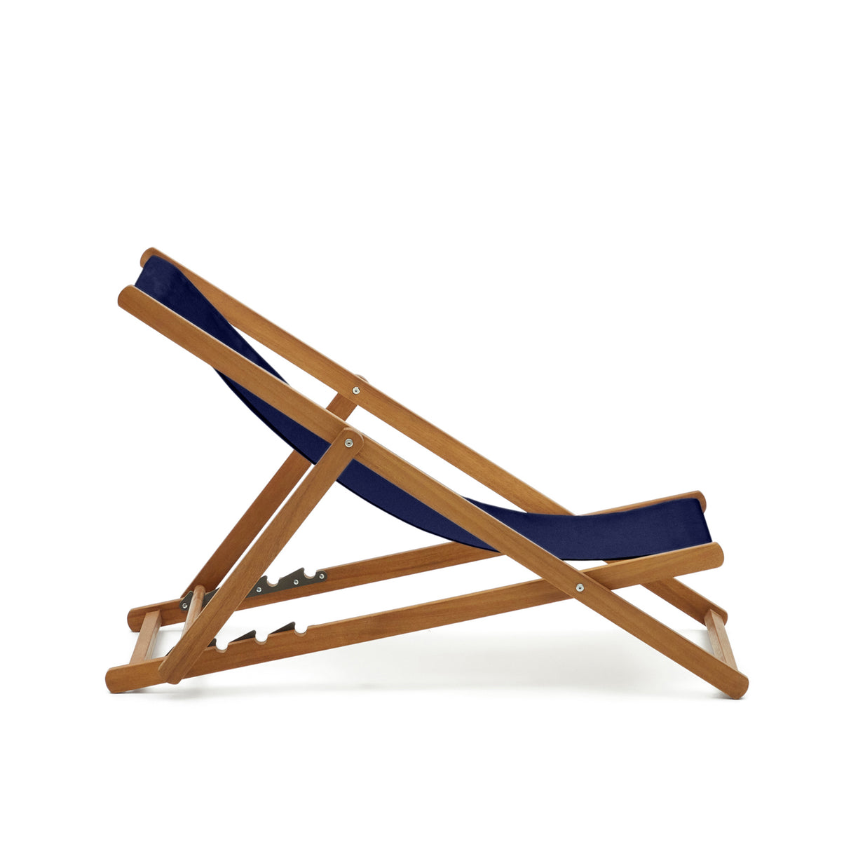 Klappbarer Outdoor-Liegestuhl Adredna in Blau aus massivem Akazienholz FSC 100%
