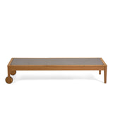 Caterin verstellbare Sonnenliege aus massivem Eukalyptusholz FSC 100% in grün - ZEN ZONE Furniture