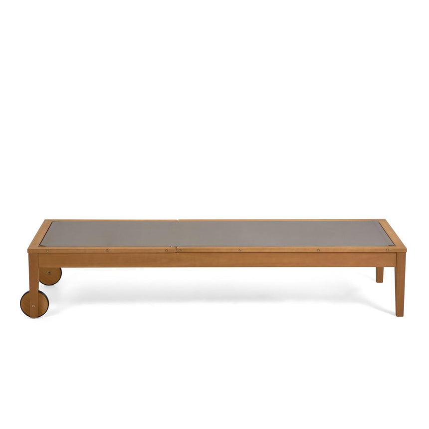 Caterin verstellbare Sonnenliege aus massivem Eukalyptusholz FSC 100% in grün - ZEN ZONE Furniture