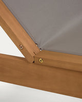 Caterin verstellbare Sonnenliege aus massivem Eukalyptusholz FSC 100% in grün - ZEN ZONE Furniture