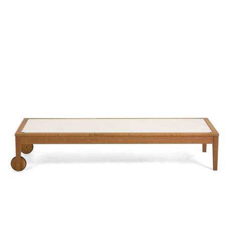 Caterin verstellbare Sonnenliege aus massivem Eukalyptusholz FSC 100% in beige - ZEN ZONE