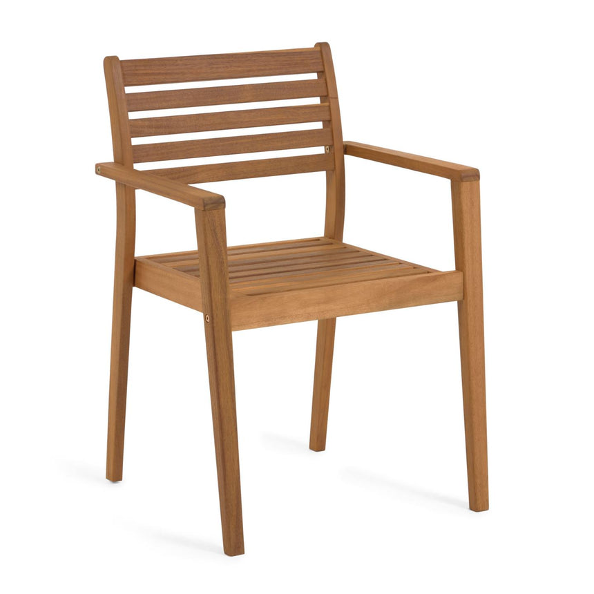 Hanzel stapelbarer Gartenstuhl aus massivem Akazienholz FSC 100% - ZEN ZONE Furniture