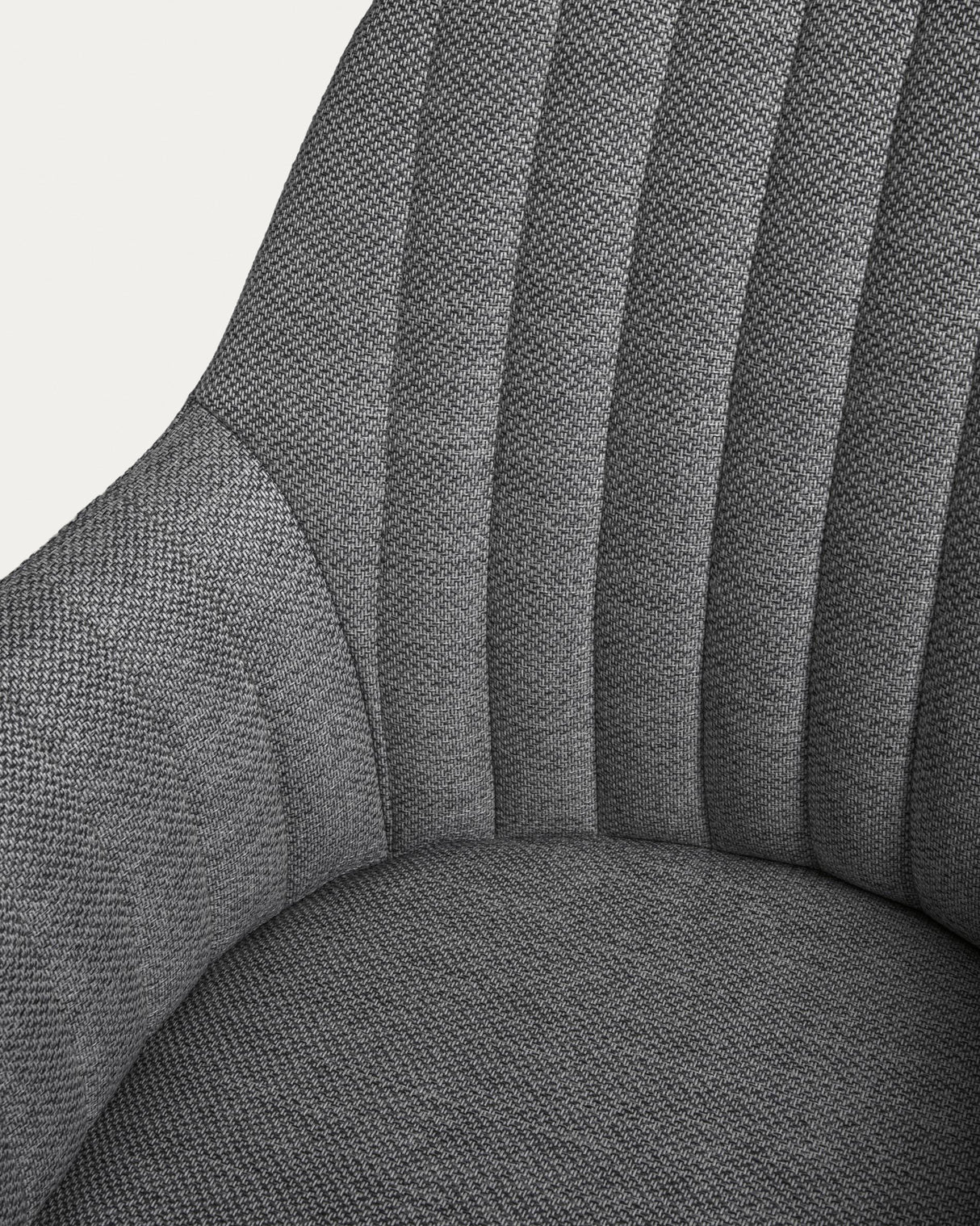 Madina Schreibtischstuhl dunkelgrau mit Beinen aus Stahl in Mattschwarz - ZEN ZONE Furniture