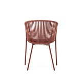 Yanet Stuhl aus Seil in Terrakotta mit Beinen aus verzinktem Stahl - ZEN ZONE Furniture