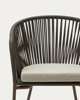 Yanet Stuhl aus Seil in Grün mit Beinen aus verzinktem Stahl - ZEN ZONE Furniture