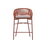Yanet stapelbarer Hocker aus Seil in Terrakotta Höhe 65 cm - ZEN ZONE Furniture