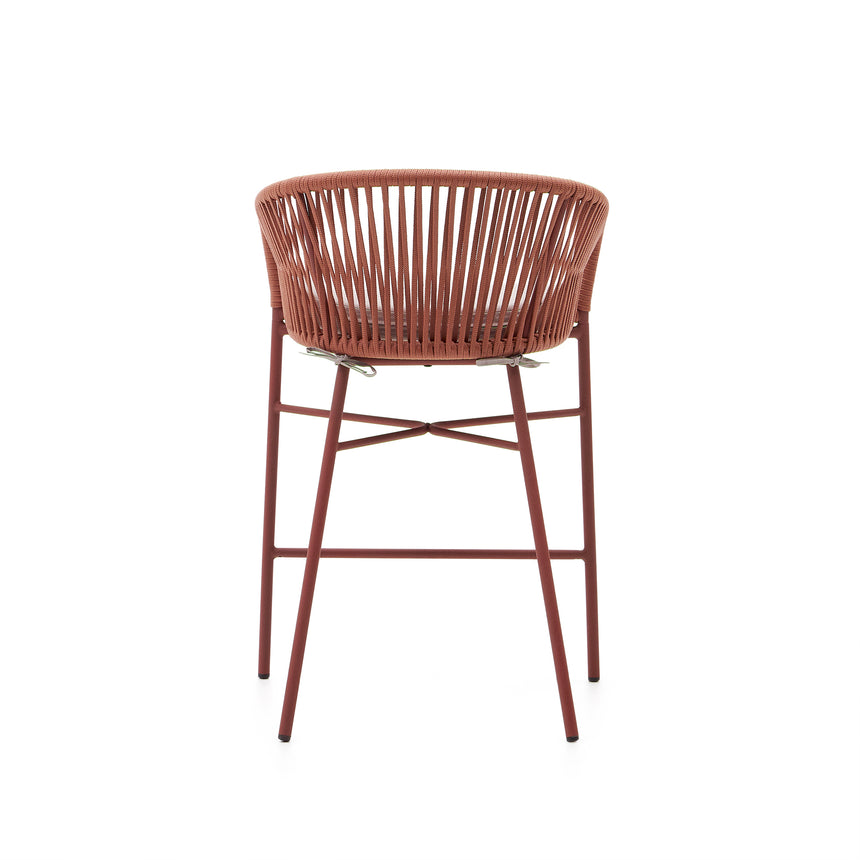 Yanet stapelbarer Hocker aus Seil in Terrakotta Höhe 65 cm - ZEN ZONE Furniture
