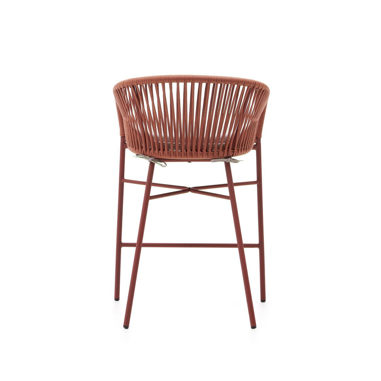 Yanet stapelbarer Hocker aus Seil in Terrakotta Höhe 65 cm - ZEN ZONE Furniture