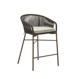 Yanet Hocker aus Seil in grün und verzinktem Stahl Höhe 58 cm - ZEN ZONE Furniture