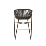 Yanet Hocker aus Seil in grün und verzinktem Stahl Höhe 58 cm - ZEN ZONE Furniture