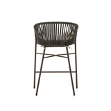 Yanet Hocker aus Seil in grün und verzinktem Stahl Höhe 58 cm - ZEN ZONE Furniture