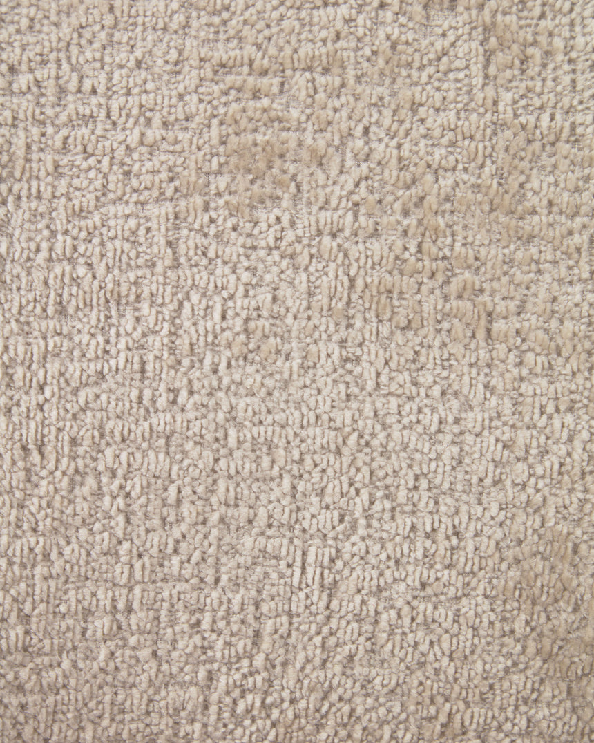 Stuhl Mael aus beigem Chenille und Stahlbeinen mit schwarzem Finish - ZEN ZONE Furniture