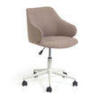 Einara Schreibtischstuhl in Rosa mit Beinen aus Stahl in Mattweiß - ZEN ZONE Furniture