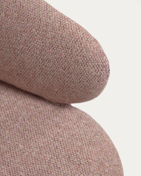 Einara Schreibtischstuhl in Rosa mit Beinen aus Stahl in Mattweiß - ZEN ZONE Furniture
