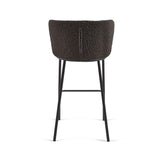 Ciselia Hocker mit Bouclé in Schwarz und schwarzen Stahlbeinen Höhe 75 cm FSC Mix Credit - ZEN ZONE Furniture