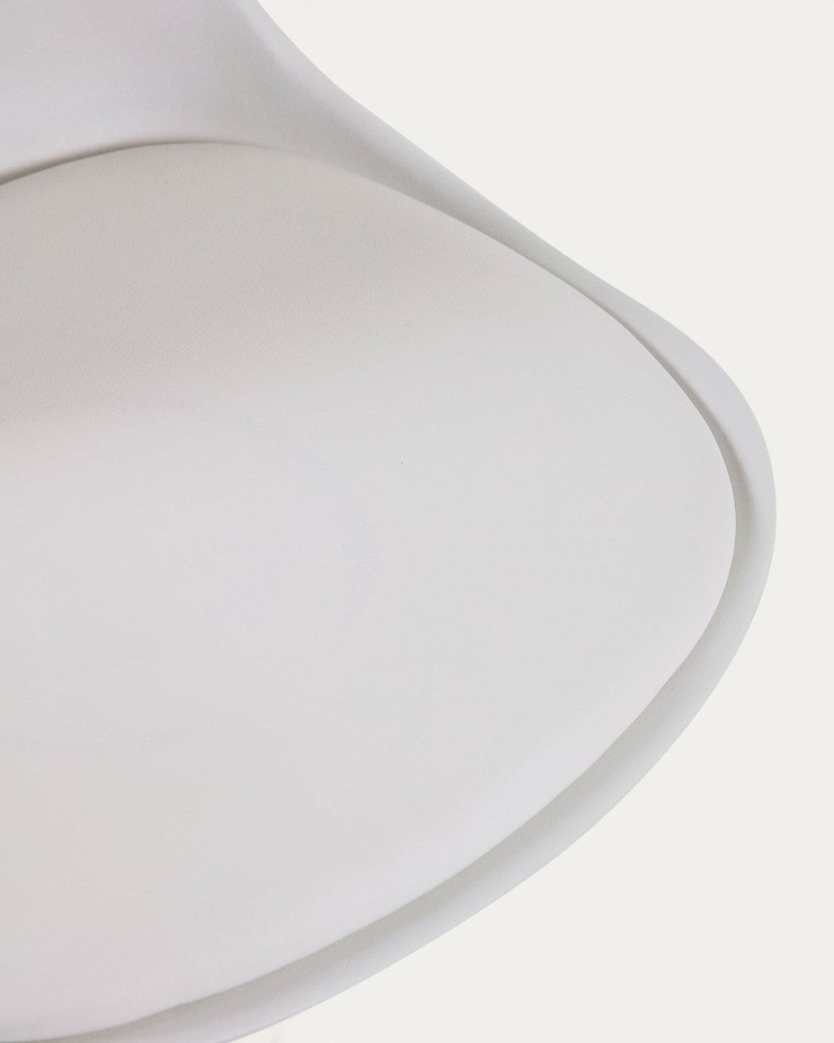 Hocker Orlando - T aus weißem Kunstleder und mattweißem Stahl 60-82 cm - ZEN ZONE Furniture