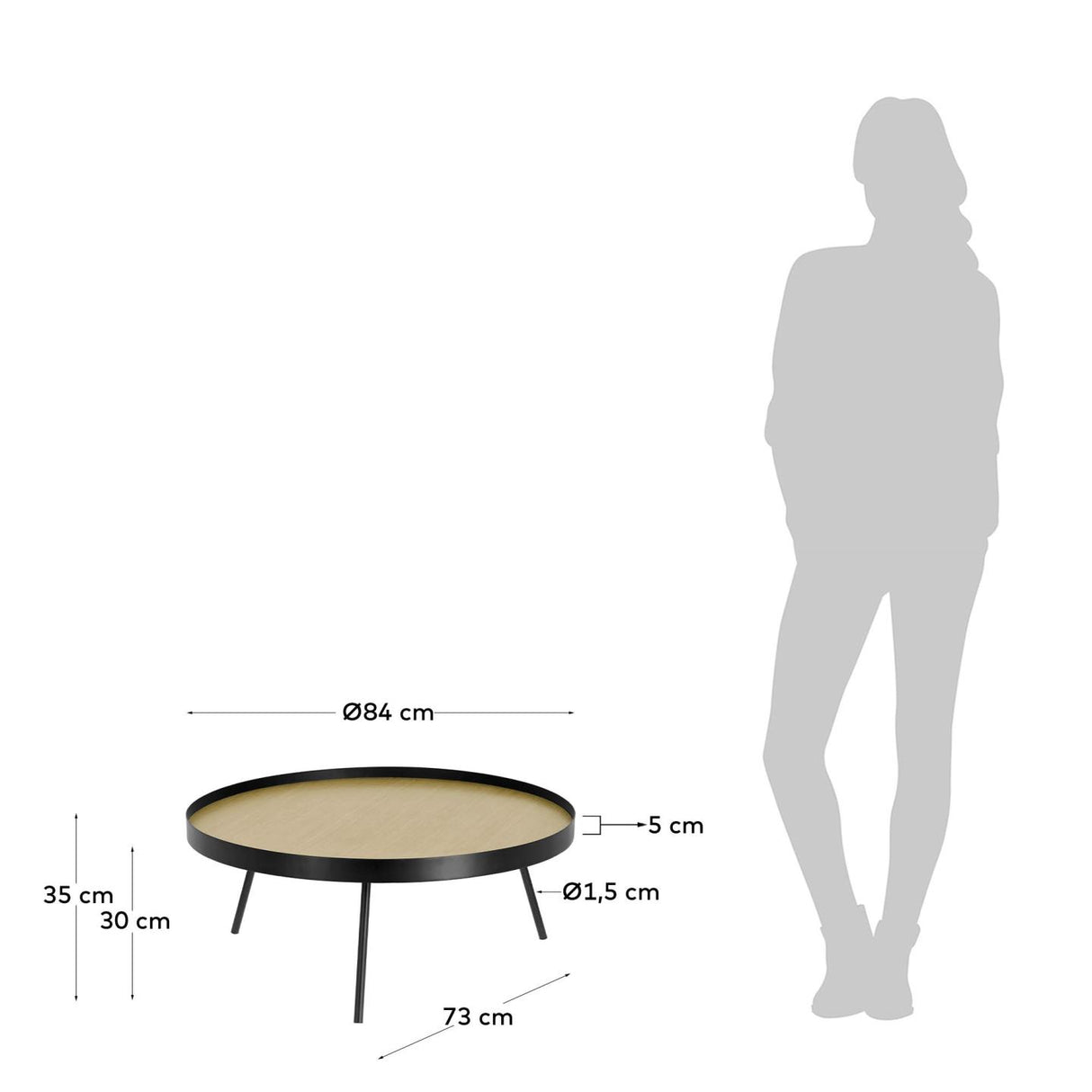 Nenet Couchtisch  Ø 84 cm - ZEN ZONE