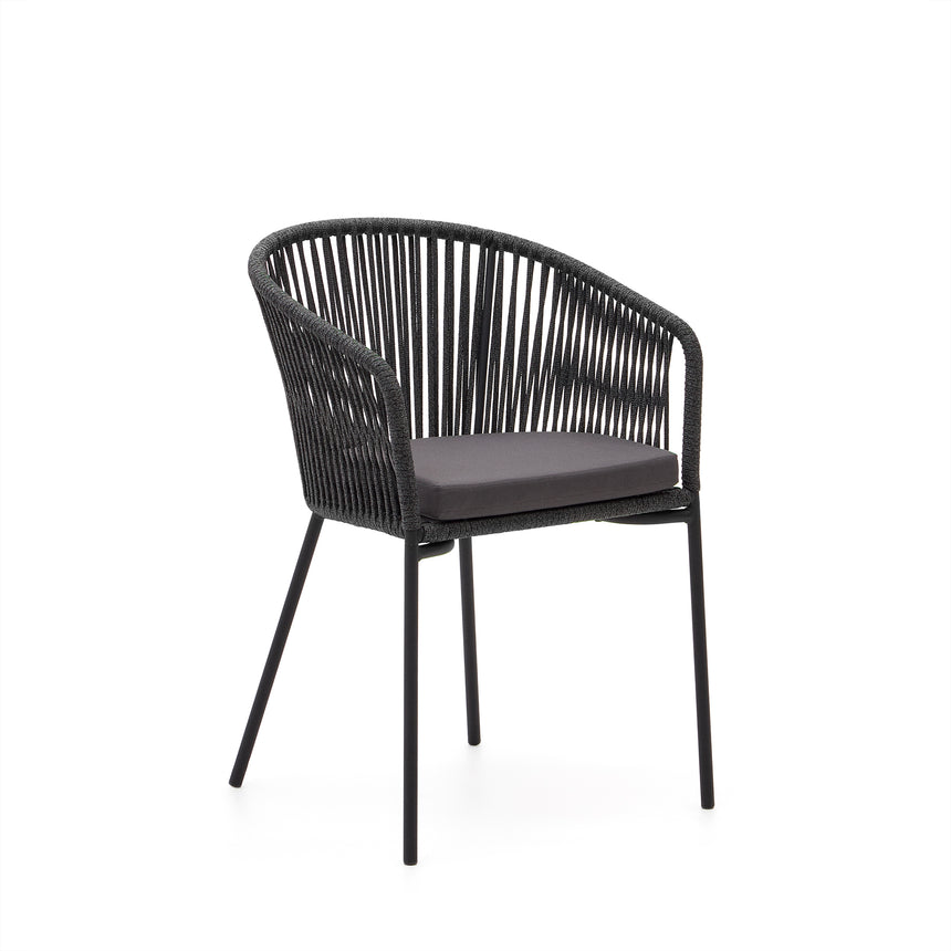Garten-Essstuhl Schwarz Yanet - ZEN ZONE Furniture
