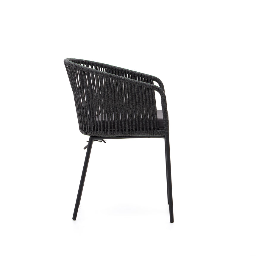 Garten-Essstuhl Schwarz Yanet - ZEN ZONE Furniture