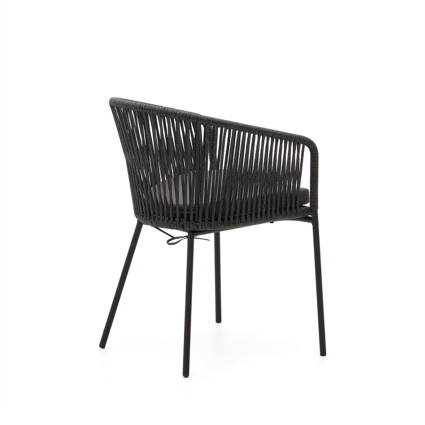 Garten-Essstuhl Schwarz Yanet - ZEN ZONE Furniture