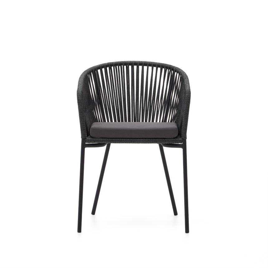 Garten-Essstuhl Schwarz Yanet - ZEN ZONE Furniture