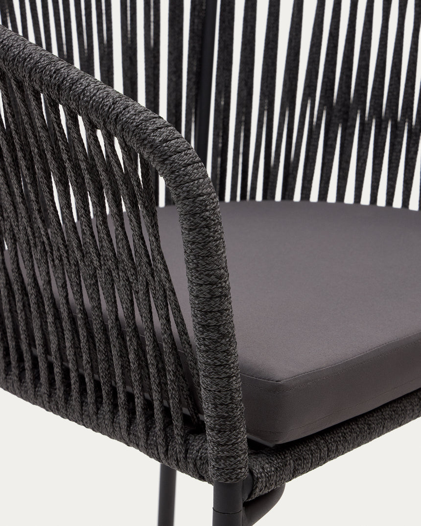 Garten-Essstuhl Schwarz Yanet - ZEN ZONE Furniture