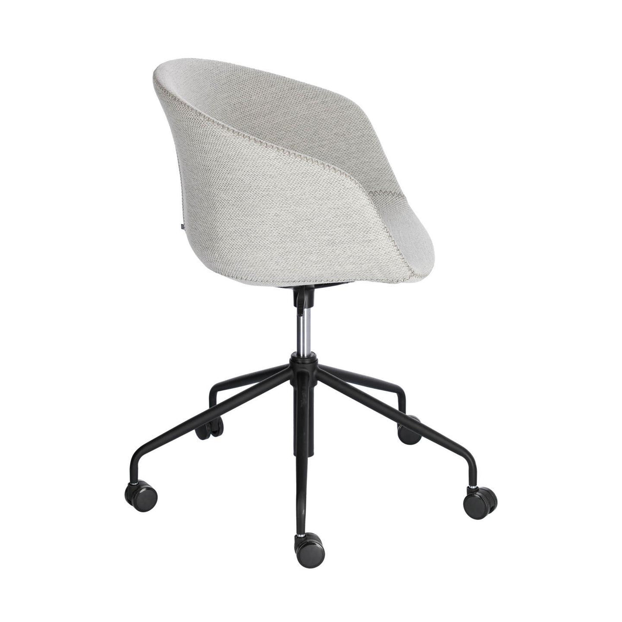 Yvette Schreibtischstuhl in Hellgrau mit schwarzen Stahlbeinen - ZEN ZONE Furniture