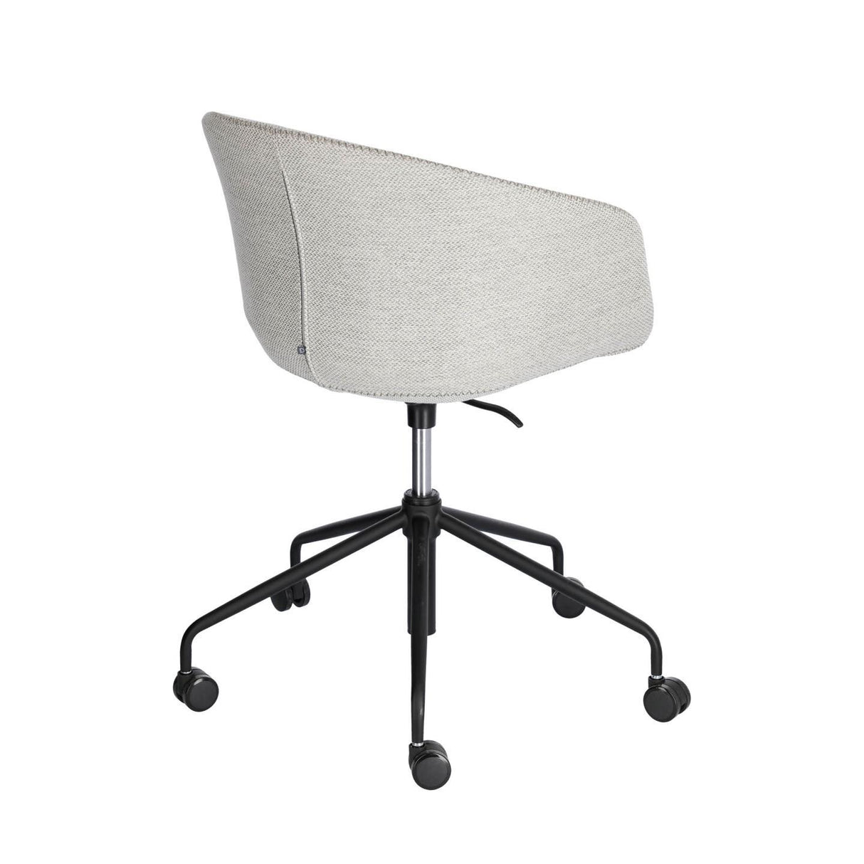 Yvette Schreibtischstuhl in Hellgrau mit schwarzen Stahlbeinen - ZEN ZONE Furniture
