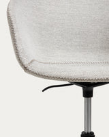 Yvette Schreibtischstuhl in Hellgrau mit schwarzen Stahlbeinen - ZEN ZONE Furniture