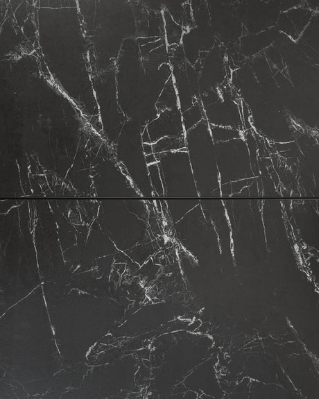 Vashti Ausziehtisch Feinsteinzeugplatte Schwarz Ø 120 x 120 oder 160 cm - ZEN ZONE Furniture