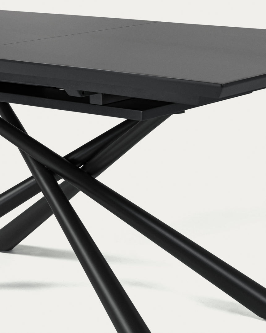Theone Ausziehtisch Schwarz 160 (210) x 90 cm - ZEN ZONE Furniture