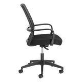 Melva Schreibtischstuhl in Schwarz mit Beinen aus Stahl in Schwarz - ZEN ZONE Furniture