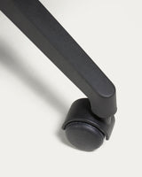 Melva Schreibtischstuhl in Schwarz mit Beinen aus Stahl in Schwarz - ZEN ZONE Furniture