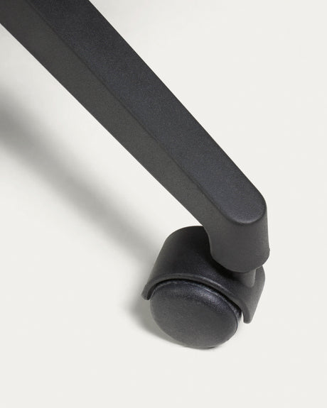 Melva Schreibtischstuhl in Schwarz mit Beinen aus Stahl in Schwarz - ZEN ZONE Furniture