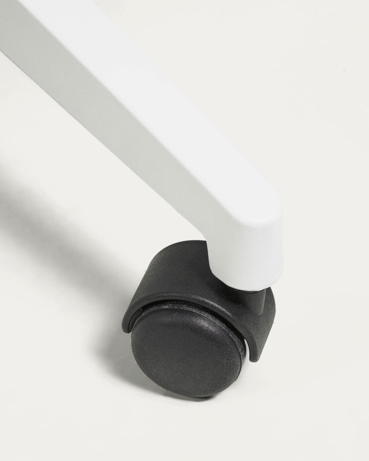 Melva Schreibtischstuhl in Grau mit Beinen aus Stahl in Weiß - ZEN ZONE Furniture