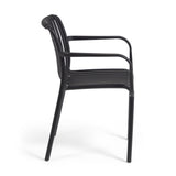 Stapelbarer Outdoor Stuhl Isabellini schwarz - ZEN ZONE Furniture
