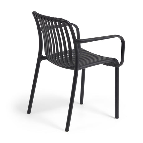 Stapelbarer Outdoor Stuhl Isabellini schwarz - ZEN ZONE Furniture