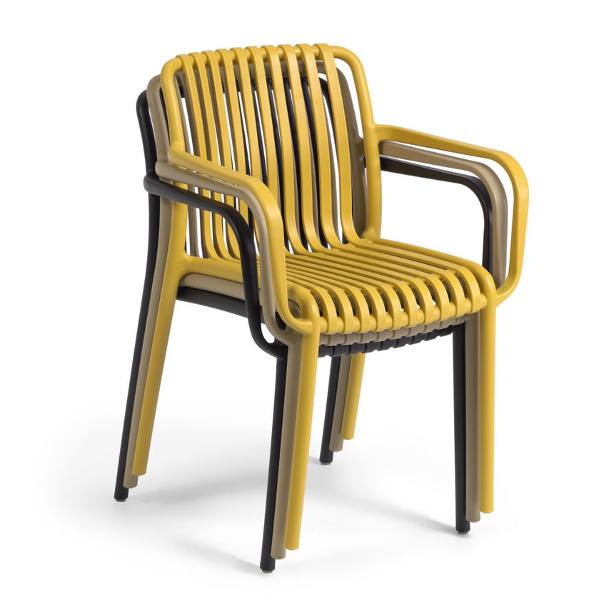 Stapelbarer Outdoor Stuhl Isabellini schwarz - ZEN ZONE Furniture