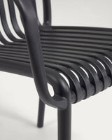 Stapelbarer Outdoor Stuhl Isabellini schwarz - ZEN ZONE Furniture