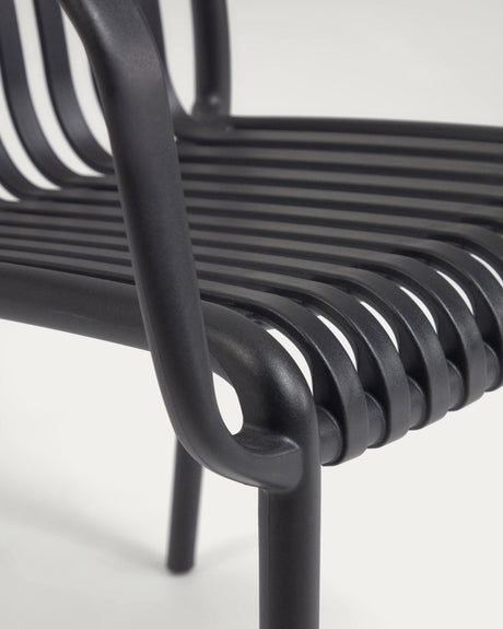 Stapelbarer Outdoor Stuhl Isabellini schwarz - ZEN ZONE Furniture